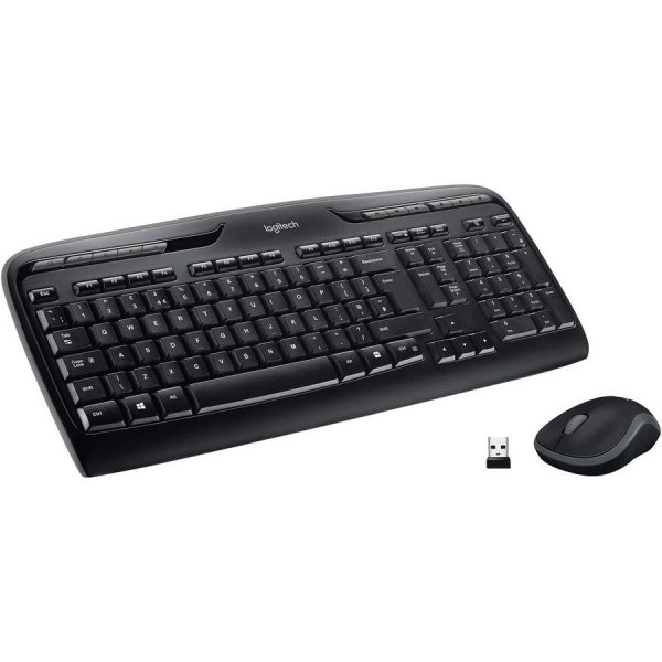 Мышь+Клавиатура Logitech MK330 беспроводной (радиоканал), черный / черный, [920-003989]